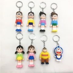 9 Styles Doraemon Character Cartoon Model Anime PVC Figure Keychain