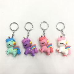 4 Styles My Little Pony Character Cartoon Model Anime PVC Figure Keychain