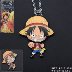 One Piece Monkey D. Luffy Cartoon Character Model Alloy Anime Necklace