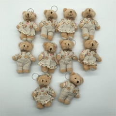 10pcs/set Teddy Bear Anime Plush Toy Keychain 11cm