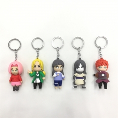 5 Styles Naruto Character Cartoon Model Anime PVC Figure Keychain
