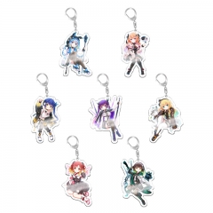 7 Styles Is the Order a Rabbit?  Cartoon Pattern Collection Anime Acrylic Keychain