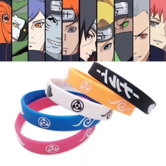 5 Styles Naruto Character Accesorios Silica Gel Anime Bracelet