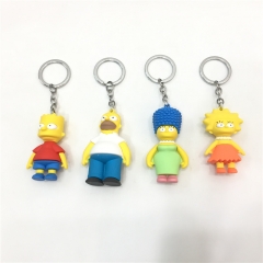4 Styles The Simpsons Character Cartoon Model Anime PVC Figure Keychain