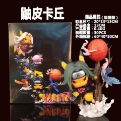 13cm Pokemon Picachu Cosplay Naruto Uchiha Itachi Cartoon Character Collectible Toys Anime PVC Figure