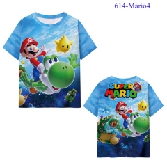 5 Styles Super Mario Bro Japanese Cartoon Color Printing Cosplay Anime T-shirt