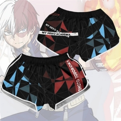 Black and green triangle Cartoon Character Collection Anime Beach Pants