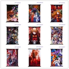 12 Styles 2 Sizes EVA/Neon Genesis Evangelion Fabric Wallscrolls Waterproof Anime Wall Scroll
