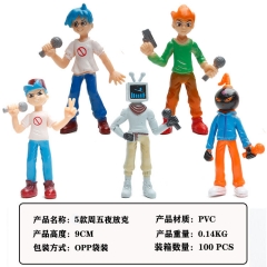 5pcs/set Friday Night Funkin Cosplay Cartoon Model Toy Statue Collection Anime Action Figure 9CM