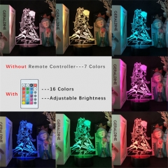 4 Styles 2 Different Bases Genshin Impact Kamisato Ayaka Anime 3D Nightlight with Remote Control