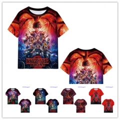 5 Styles Stranger Things Color Printing Cosplay Anime T-shirt