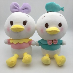 2 Pcs/Set Mickey Mouse and Donald Duck Daisy Duck And Donald Duck Cartoon Cute Anime Plush Toy Doll 25 CM