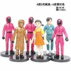 (6PCS/SET) 10CM Squid Game/Round Six Cosplay Cartoon Model Toy Statue Collection Anime PVC Figures