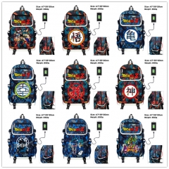 14 Styles Dragon Ball Z  Cartoon Waterproof Backpack Anime School Bag