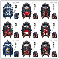 17 Styles Naruto  Cartoon Waterproof Backpack Anime School Bag