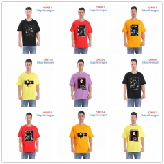 5 Styles 7 Colors Tokyo Revengers Pattern Cotton Material Anime T-shirts
