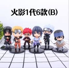 (6pcs/Set) 2 Styles Naruto 1 Generation Model Toys Statue Anime PVC Figure