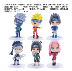 6pcs/set Naruto Japanese Anime Figure Set