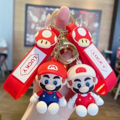 4 Styles Super Mario Bro Cosplay Cartoon Character Decorative Anime Figure Keychain