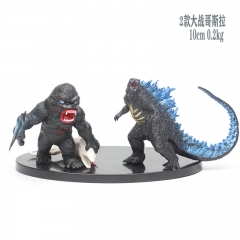 10CM（2Pcs/Set）Godzilla  Cartoon Character Model Toy Anime PVC Figure