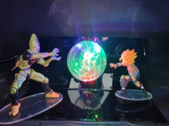 6 Colors Dragon Ball Z Cell Character Anime Figure with Light Desk Lamp Nightlight