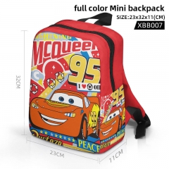 Cars Cartoon Characters Pattern Full Color Backpack Anime School Bag