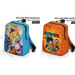 2 Style Dragon Ball Z Cartoon Pattern Full Color Backpack Anime School Bag