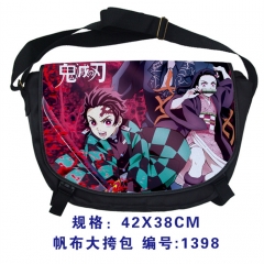2 Styles Demon Slayer: Kimetsu no Yaiba Canvas Bag Cartoon Hot Sale Japanese Anime Single-shoulder Bag