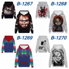 4 Styles Child's Play Cosplay 3D Digital Print Anime Hoodie With European Size