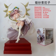 30CM Super Sonico Modelling Of Wedding Dress Cosplay Cartoon Character Toy Anime PVC Figure