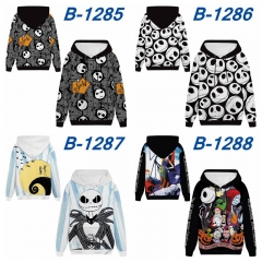 5 Styles The Nightmare Before Christmas Cosplay 3D Digital Print Anime Hoodie With European Size