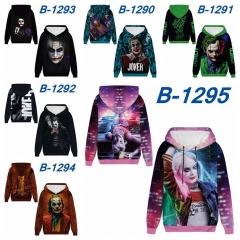 9 Styles Suicide Squad Cosplay 3D Digital Print Anime Hoodie With European Size