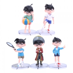 5pcs/set Detective Conan 6 Generation Character Toy Anime PVC Figure
