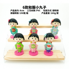6pcs/set Chibi Maruko Chan Character Toy Anime PVC Figure