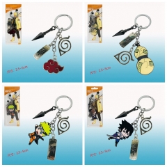 4 Styles Naruto Japanese Cartoon Character Alloy Anime Keychain
