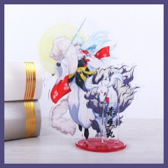 16cm Inuyasha Sesshoumaru Cartoon Character Acrylic Anime Standing Plate