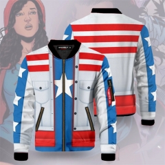Captain America Cartoon Cosplay 3D Digital Print Anime Jacket