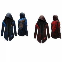 2 Color World of Warcraft Color Printing Wind Coat Hooded Anime Coat