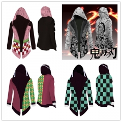 6 Style Demon Slayer: Kimetsu no Yaiba Color Printing Wind Coat Hooded Anime Coat