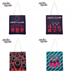 5 Styles Squid Game/Round Six Cartoon Pattern Canvas Handbag Shoulder Bag