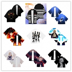 10 Style Tokyo Revengers Cosplay Color Printing Haori Shirts Cloak Anime Kimono Costume