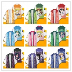 9 Style Pretty Soldier Sailor Moon Cartoon Character Pattern Cosplay Color Printing Haori Cloak Anime Kimono Costume