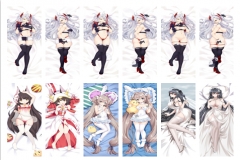 6 Styles Azur Lane Sexy Pattern Bolster Body Anime Long Pillow (50*150cm)