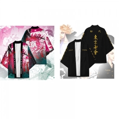 2 Style Tokyo Revengers Cosplay Color Printing Haori Cloak Anime Kimono Costume