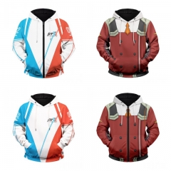 5 Styles Darling in the FranXX Cosplay Cartoon Clothes Anime Hoodie