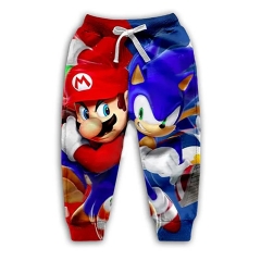 Super Mario Bro Sonico Cosplay Cartoon Clothes For Children Anime Trousers Long Pants