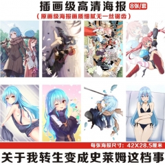 That Time I Got Reincarnated as a Slime Printing Anime Paper Poster (8PCS/SET)
