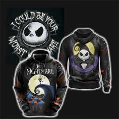 The Nightmare Before Christmas Cosplay Cartoon Clothes Anime Hoodie