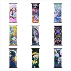 10 Styles Pokemon Cartoon Wallscrolls Waterproof Anime Wall Scroll 40*102CM