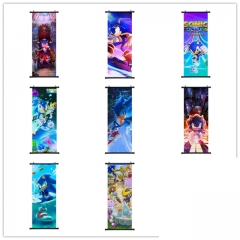8 Styles Sonic the Hedgehog Cartoon Wallscrolls Waterproof Anime Wall Scroll 40*102CM